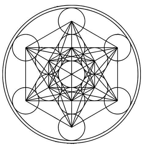 Graphisme cube de Métatron géométrie sacrée